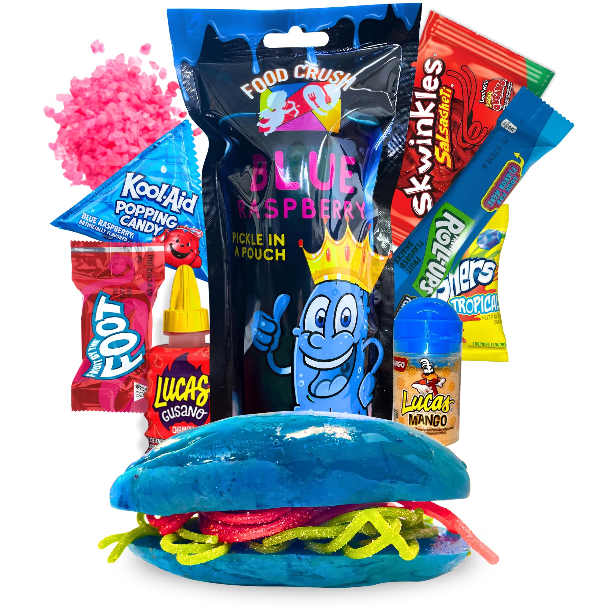 Amazon.com : Blue Raspberry Pickle Kit-Mexican Candy Gift Pouch